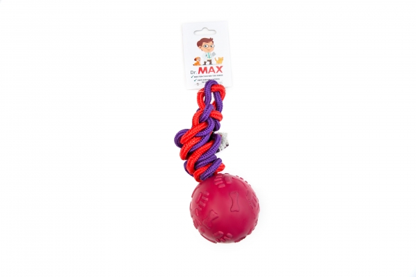 Paw Design Ball With Double Rope